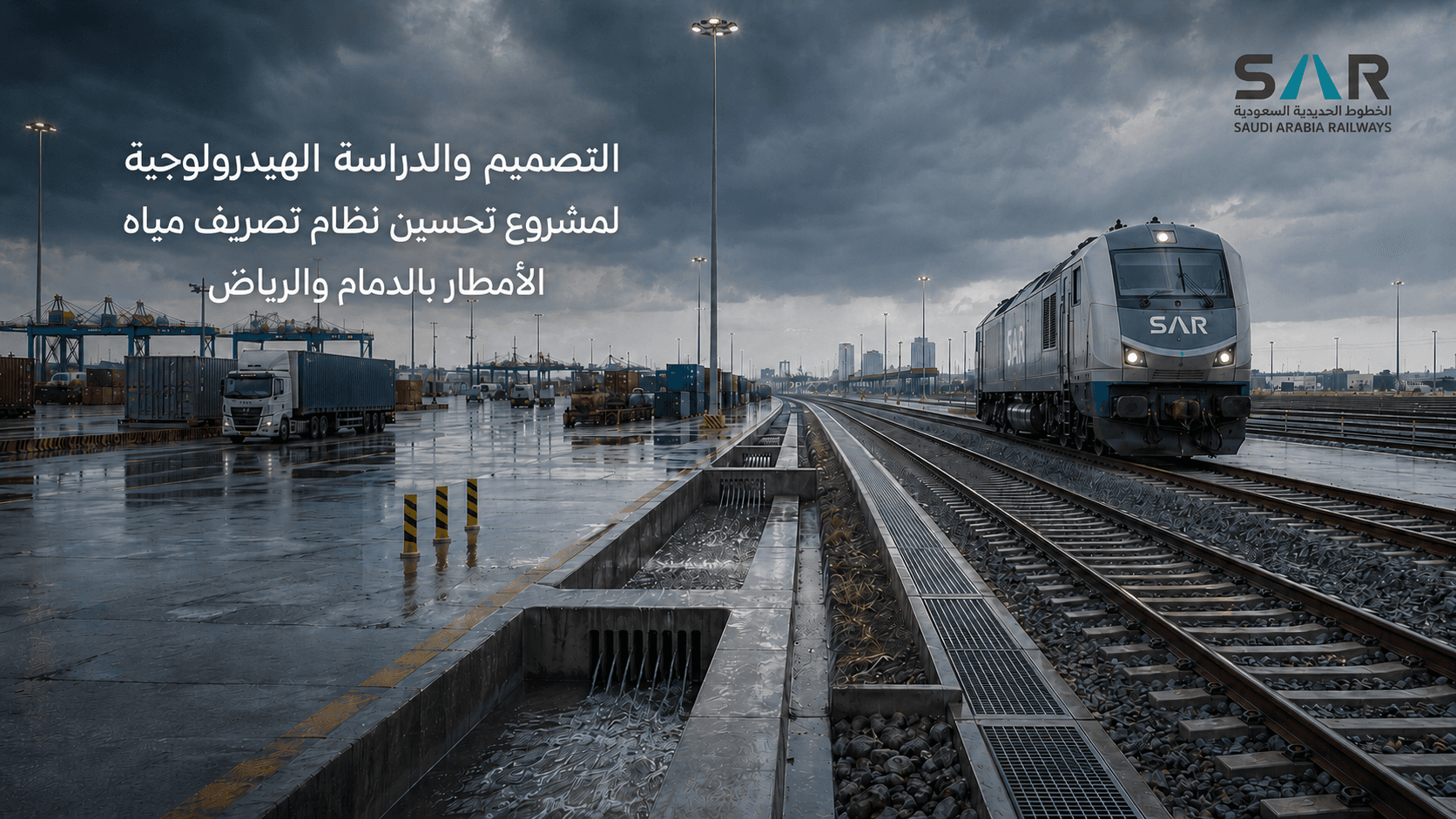 التصميم والدراسة الهيدرولوجية لمشروع تحسين نظام تصريف مياه الأمطار — الدمام والرياض